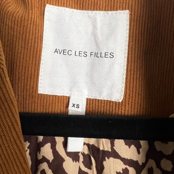 Anthropologie Avec Les Filles Brown Contemporary Elevated Corduroy Blazer Sz XS - Picture 10 of 12